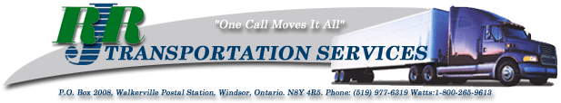 RJR Transportation Services.  One Call Moves It All.  1-800-265-9613.